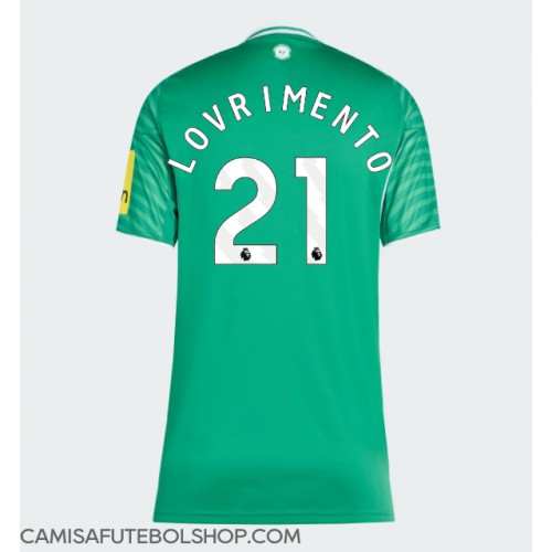 Camisa de time de futebol Newcastle United Tino Livramento #21 Replicas 2º Equipamento Feminina 2025-26 Manga Curta